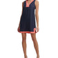 Tommy Hilfiger Women's Contrast Trim Shift Dress Blue Size 12