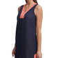 Tommy Hilfiger Women's Contrast Trim Shift Dress Blue Size 12