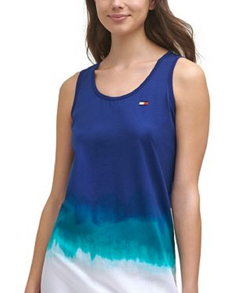 Tommy Hilfiger Women's Sport Cutout Ombre Tank Dress Orange Size Large