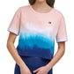 Tommy Hilfiger Women's Stretch Scoop Neck Active Wear T-Shirt Blue Size Medium