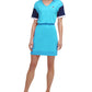 Tommy Hilfiger Women's Colorblocked Dress Blue Size Small