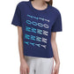 Tommy Hilfiger Women's Logo Graphic Short Sleeve Crew Neck Crop Top Blue Size XX-Large