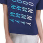 Tommy Hilfiger Women's Logo Graphic Short Sleeve Crew Neck Crop Top Blue Size XX-Large