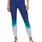 Tommy Hilfiger Women's Sport Ombre Length Leggings Blue Size X-Large