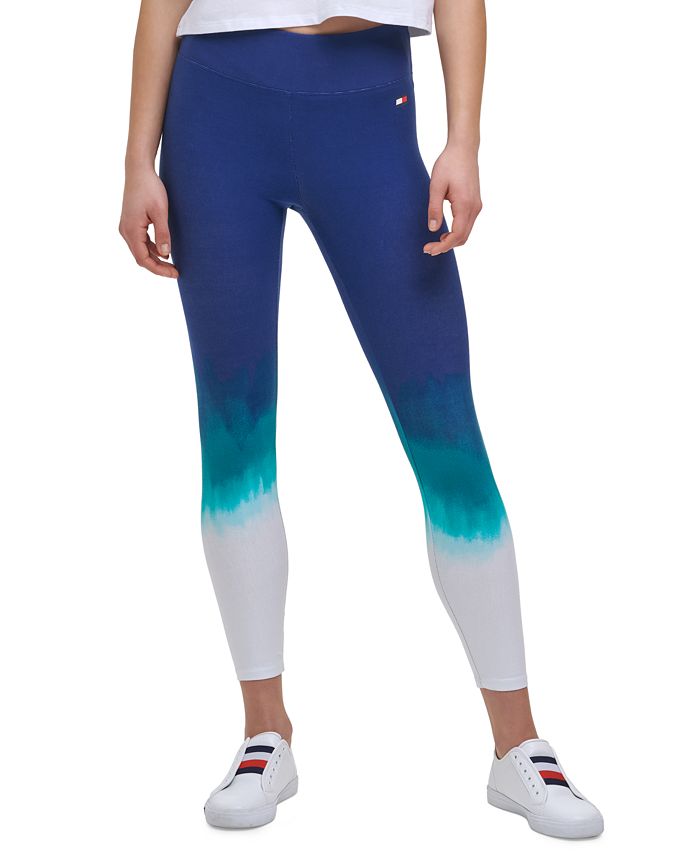 Tommy Hilfiger Women's Sport Ombre Length Leggings Blue Size X-Small