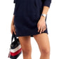 Tommy Jeans Women's V Neck Sweatshirt Dress Blue Size Small