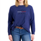 Tommy Jeans Women's Logo Crewneck Sweater Blue Size Medium
