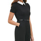 Tommy Hilfiger Women's Collared Belted Jumpsuit Black Size 2