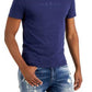 GUESS Men's Short Sleeve Pima Embroidered Logo Tee Blue Size Medium