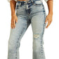 GUESS Women's Ayla Kick Flare Crop Jeans Blue Size 31