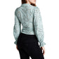 GUESS Women's Kamy Eyelet Wrap Blouse Green Size Large