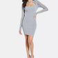 GUESS Women's Allison Cutout Sweater Dress Gray Size X-Large