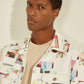 GUESS Men's Collage Print Denim Jacket White Size Large