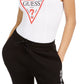 GUESS Women's Classic Triangle Logo Bodysuit White Size Large