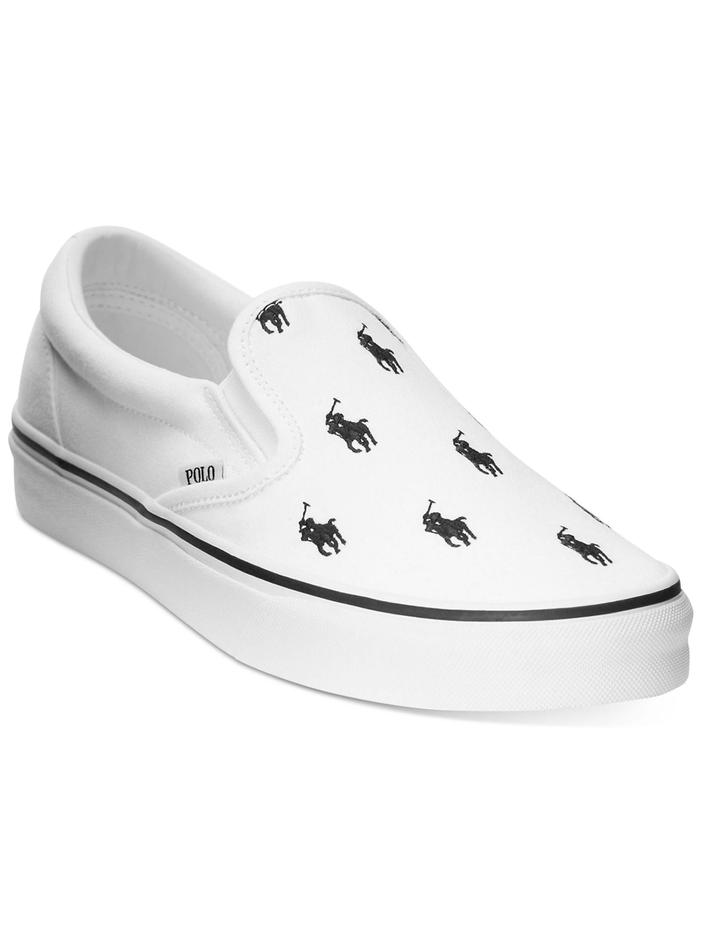 Ralph Lauren Men's Canvas Lifestyle Skate Shoes White Size 11.5