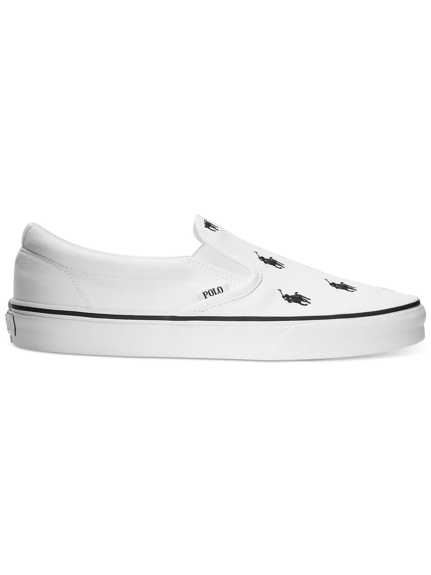 Ralph Lauren Men's Canvas Lifestyle Skate Shoes White Size 11.5