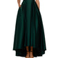 Betsy & Adam Women's Satin High Low Ball Gown Green Size 4