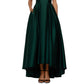 Betsy & Adam Women's Satin High Low Ball Gown Green Size 14