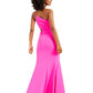 Betsy & Adam Women's Cutout One Shoulder Crepe Gown Pink Size 8