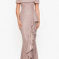 Betsy & Adam Women's Off The Shoulder Shimmer Gown Pink Size 10
