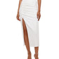 Betsy & Adam Women's One Shoulder Midi Dress White Size 4