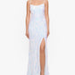 Betsy & Adam Women's Sequinned Gown White Size 0