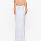 Betsy & Adam Women's Sequinned Gown White Size 6