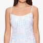 Betsy & Adam Women's Sequinned Gown White Size 6