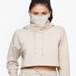 Betsy & Adam Women's Cropped Cozy Hoodie Brown Size Small