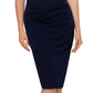 Betsy & Adam Women's Square Neck Embellished Dress Blue Size 12