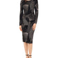 Betsy & Adam Women's Printed Sheath Dress Black Size 12Petite