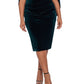 Betsy & Adam Women's Cape Back Velvet Dress Green Size Petite Small