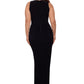 Betsy & Adam Women's V Neck Gown Black Size 16