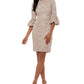 Betsy & Adam Women's Sequined Lace Sheath Dress Yellow Size 2Petite
