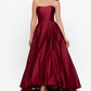 Betsy & Adam Women's Strapless High Low Gown Red Size 6Petite