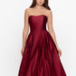 Betsy & Adam Women's Strapless High Low Gown Purple Size 8Petite