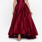 Betsy & Adam Women's Strapless High Low Gown Red Size 10Petite