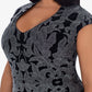 Betsy & Adam Women's Glitter Cap Sleeve Gown Black Size 18W