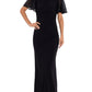Betsy & Adam Women's Lace Sleeve Gown Black Size 14