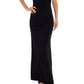 Betsy & Adam Women's Lace Sleeve Gown Black Size 14