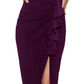 Betsy & Adam Women's Ruffled V Neck Gown Red Size 8