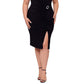 Betsy & Adam Women's Rhinestone Pin Dress Black Size 14W