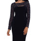 Betsy & Adam Women's Embellished Cutout Gown Black Size 6Petite
