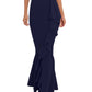 Betsy & Adam Women's Mock Neck Gown Blue Size 6