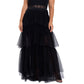 Betsy & Adam Women's Mesh Corset Dress Black Size 14W