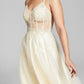 Blondie Nites Junior's Corset Gown Yellow Size 5