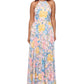 Betsy & Adam Women's Halter Burnout Print Gown Pink Size 10