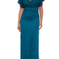 Betsy & Adam Women's Lace Top Gown Green Size 10