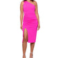 Betsy & Adam Women's Ruched Cutout Bodycon Dress Pink Size 8