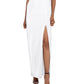 Betsy & Adam Women's Strapless Tuxedo Gown White Size 4